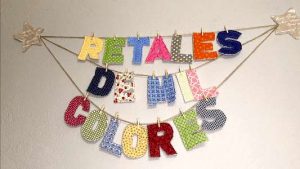 abecedario letras tela retales costura