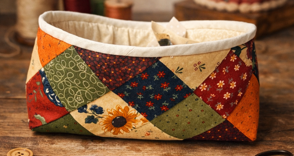 Cesta de patchwork