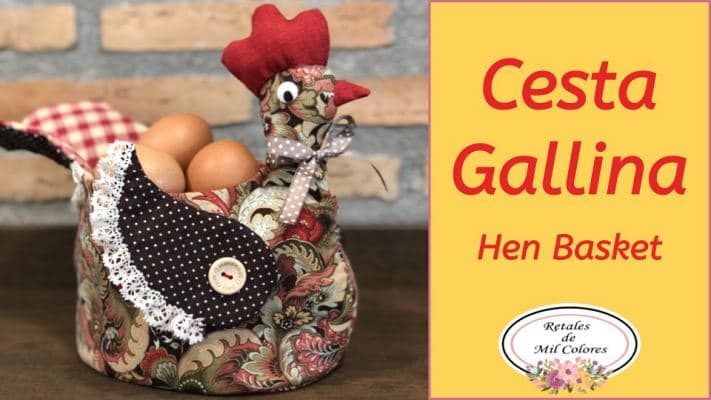 Gallina porta huevos cesta