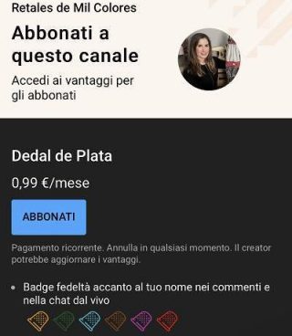 Abbonati Canale Youtube retales de mil colores
