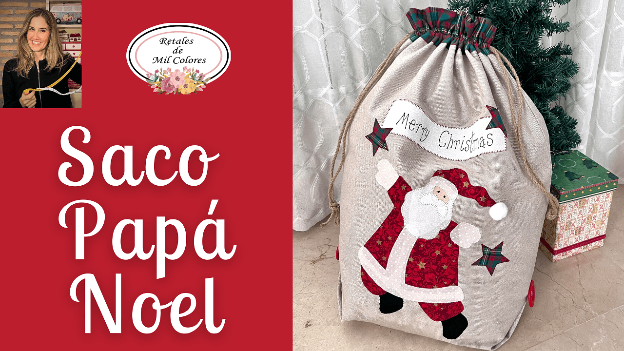 saco bolsa santa clus papa noel regalos tela
