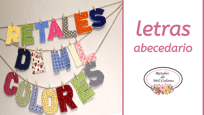 cómo hacer letras de patchwork