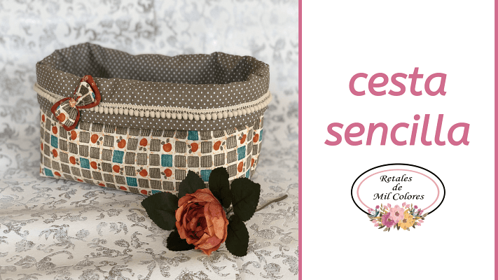 cesta sencilla fácil de tela patchowrk
